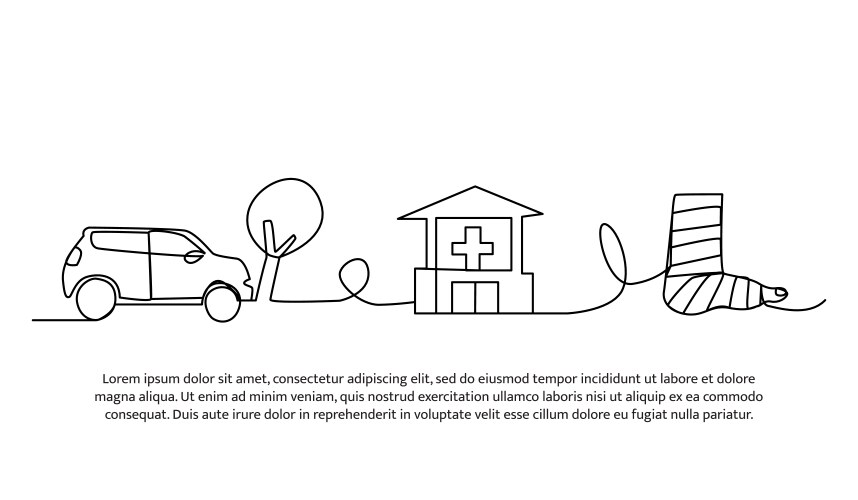 Car accident results Vector Image