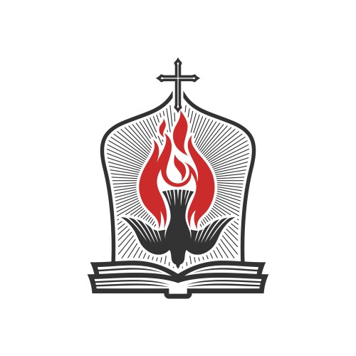 Christian Symbol Logo Vector Image