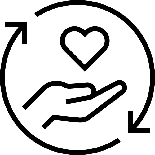 Give back label line icon vector image