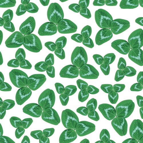 Bright seamless texture of leaves clover Vector Image