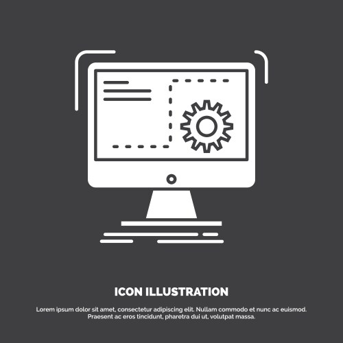 Command computer function process progress icon vector image