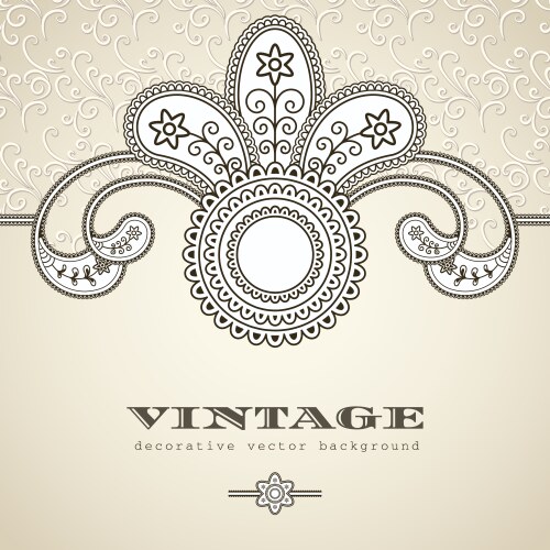 Floral ornamental frame Royalty Free Vector Image