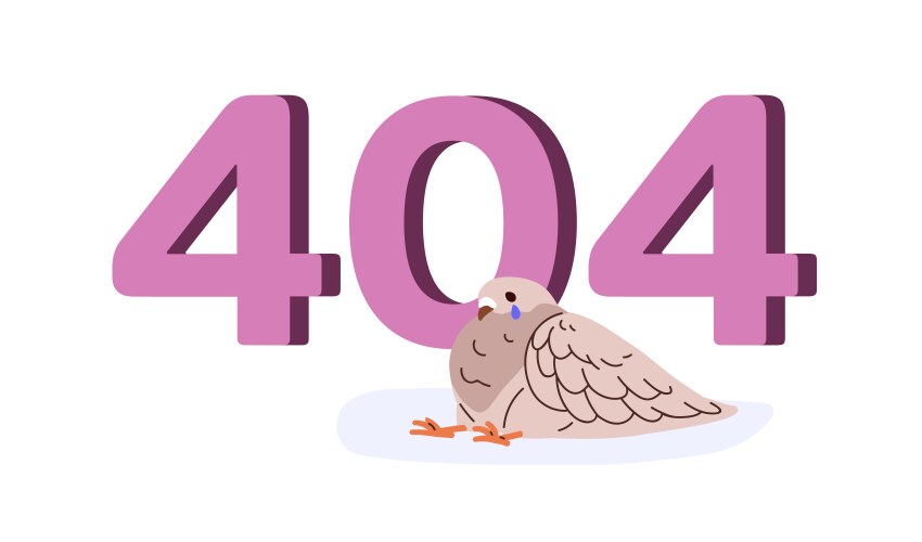 404 page not found error funny creative humor vector image