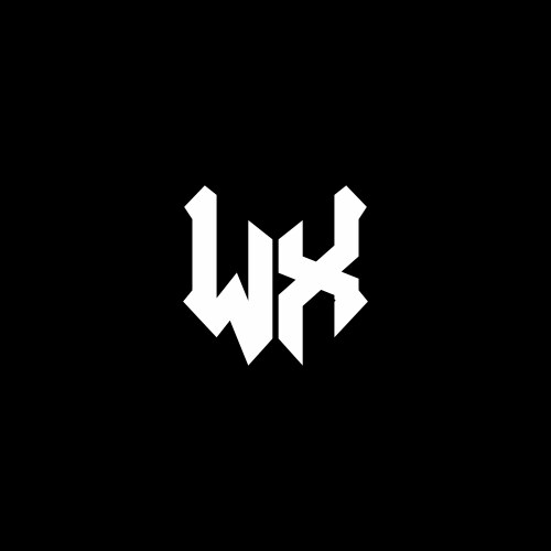 Xw logo monogram with emblem shape combination Vector Image