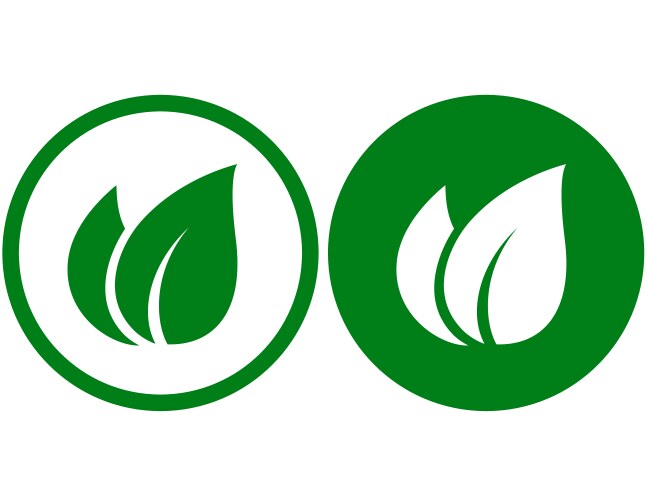 Leaf organic bio logo Royalty Free Vector Image
