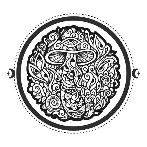 Psychedelic Mushroom Drawing Vector Images (over 3 200)