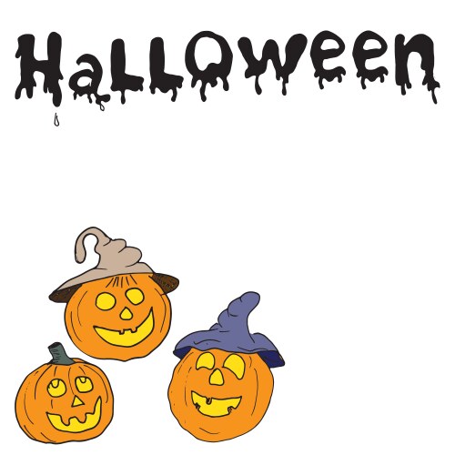 Sketch halloween pumpkin doodles set Vector Image