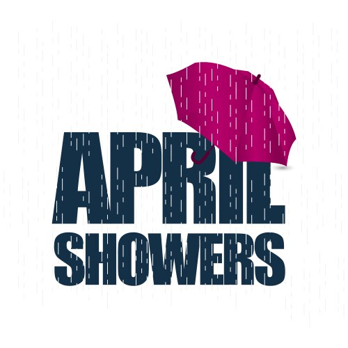 April showers may flowers template design vector image