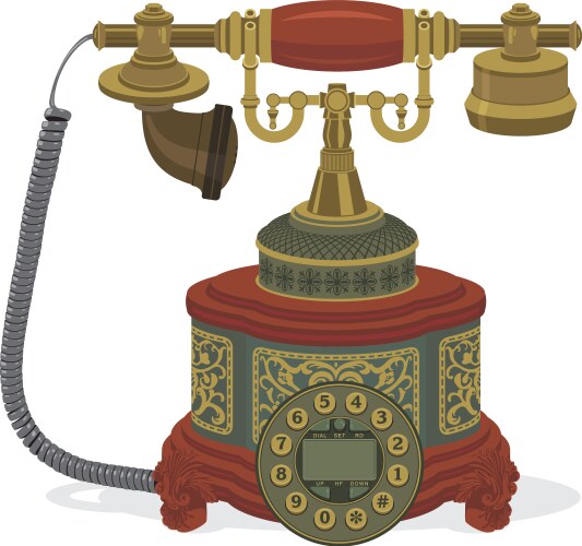 Retro style telephone Royalty Free Vector Image