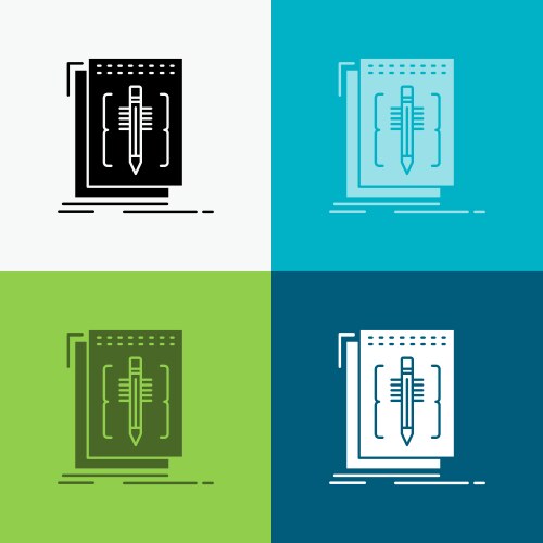 Code edit editor language program icon over vector image