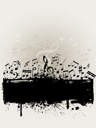 Grunge music Royalty Free Vector Image - VectorStock