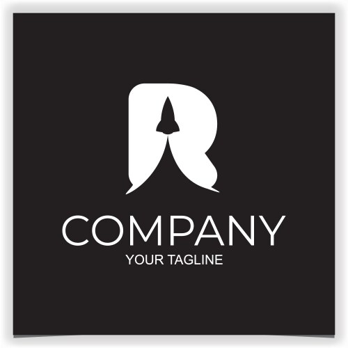 Colorful letter r template design Royalty Free Vector Image