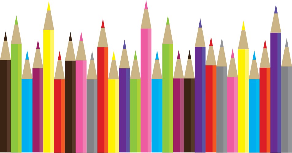 Pencils school vector image