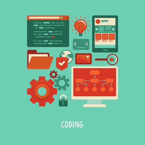 coding vector image