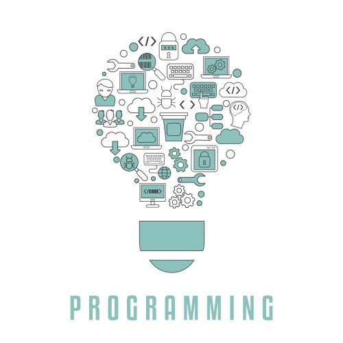 Coding and programming concept vector image