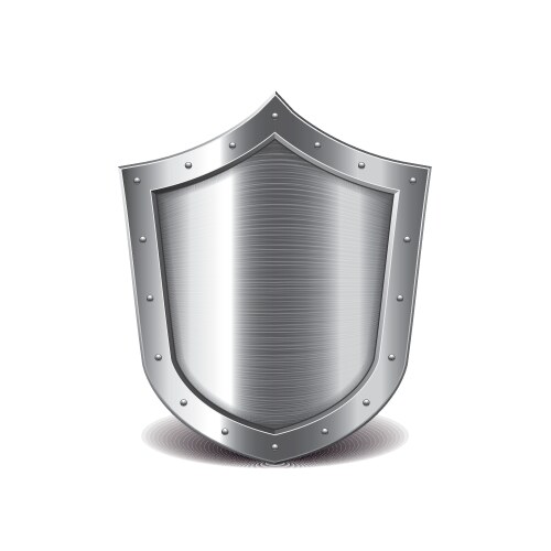 metal shield isolated vector