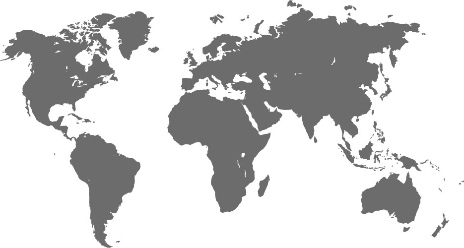 World map black and white Royalty Free Vector Image