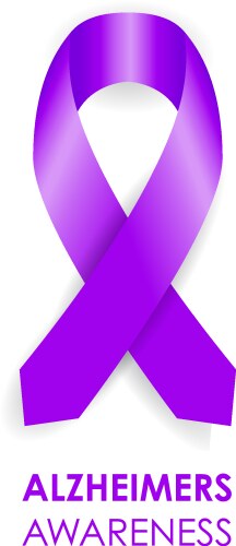 Alzheimer's Ribbon Vector Image