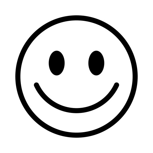 *☻☻* Black smile emoji icon on white background – Royalty-Free Vector