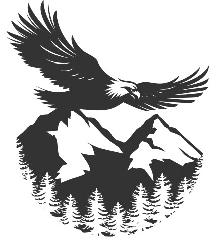 Eagle emblem symbol freedom Royalty Free Vector Image