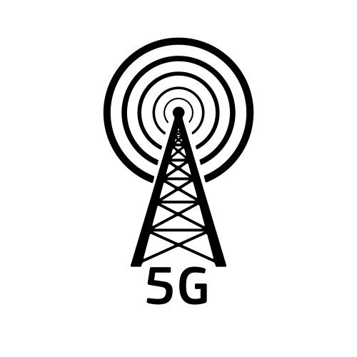 radio tower silhouette signal vector