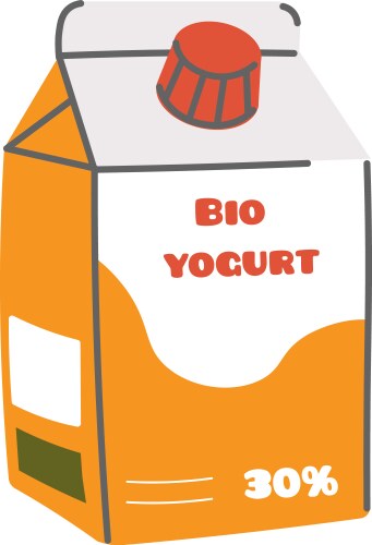 bio yogurt organic and natural dairy products vector