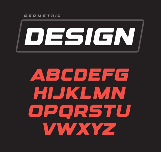 Racing display font design dynamic alphabet Vector Image