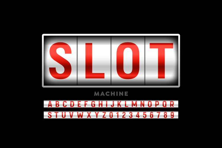 Slot machine style font vector image