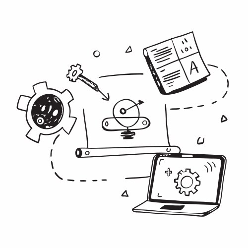 Laptop with holographic ai qa and continuous vector image
