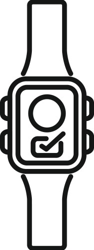 Smart watch showing user authentication icon vector image