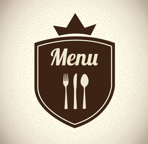 Elegant Menu with Pattern Background vector image