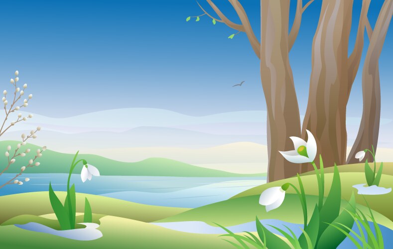 early spring vector image