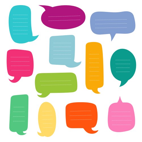 Speech Bubbles &amp; Dialogue Boxes Vector Image