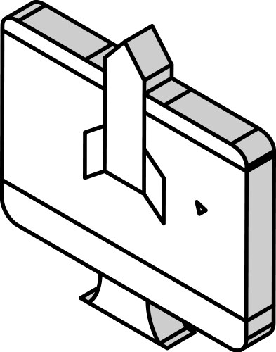 Rocket modeling computer program isometric icon vector image