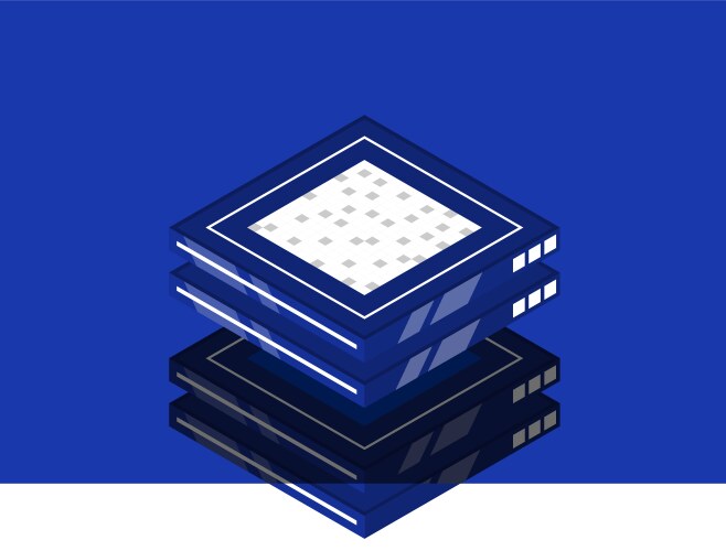 Set of server room icons data center and database vector image
