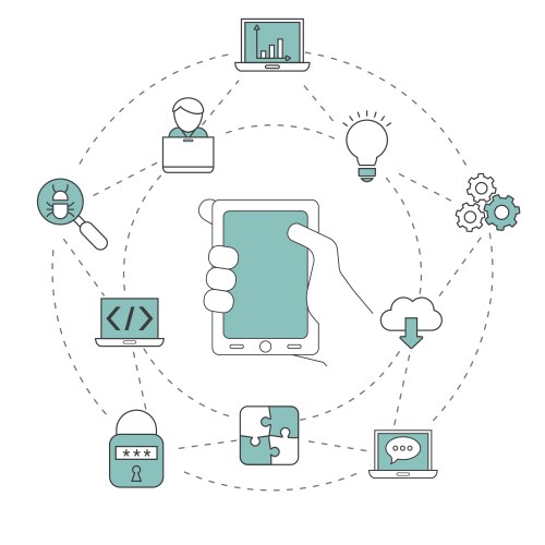 Coding and programming concept vector image