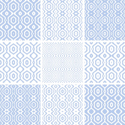 Seamless patterns set vector image