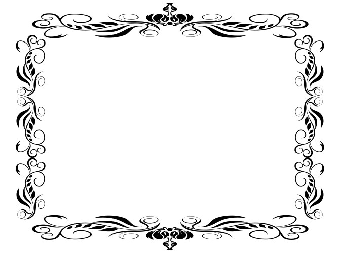 black classic decor frame vector image