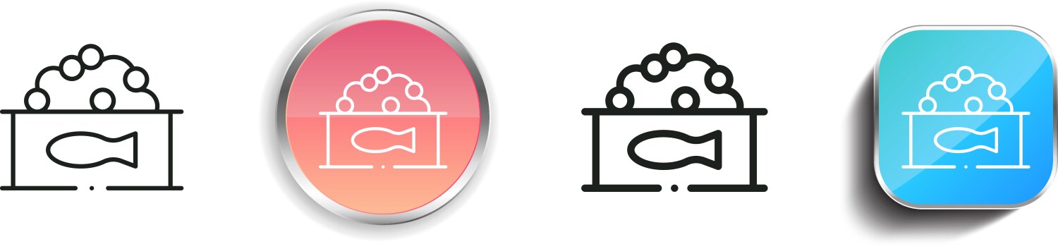 Caviar icon thin linear regular and button style vector image