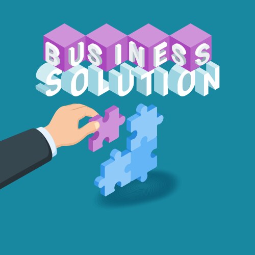 Business solution concept vector image