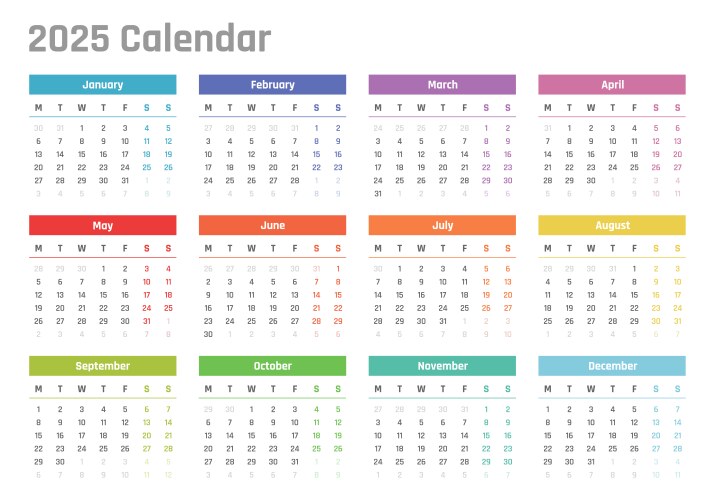 2025 Calendar Vector Images (over 14,000)