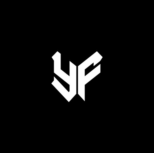 Yf logo monogram emblem style with crown shape Vector Image