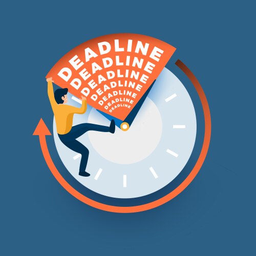 Time Machine Deadlines Time management Royalty Free Vector Image - VectorStock