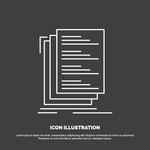 Code coding compile files list icon line symbol vektorbild