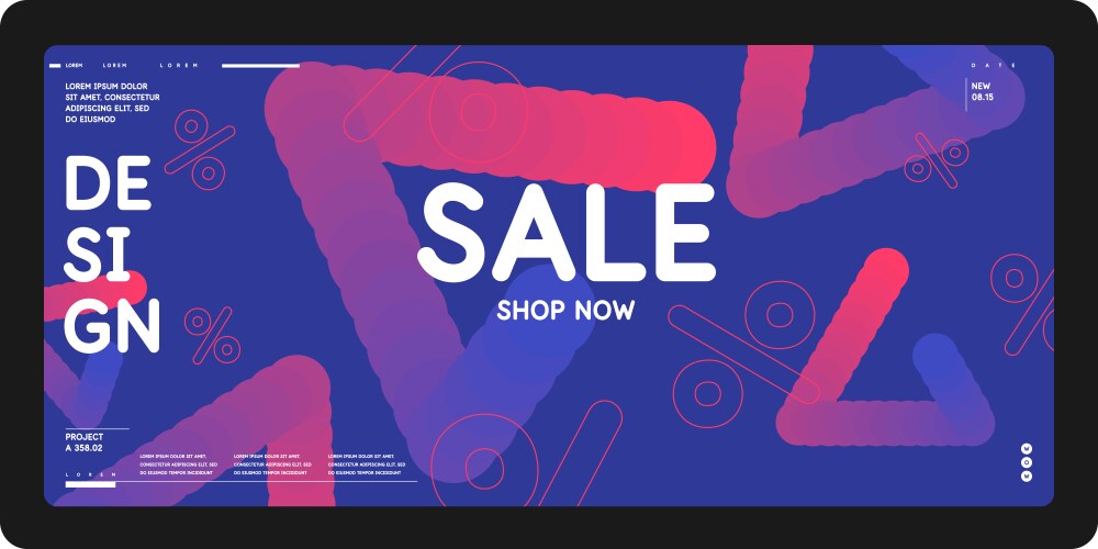 original concept of the discount sale poster vector image