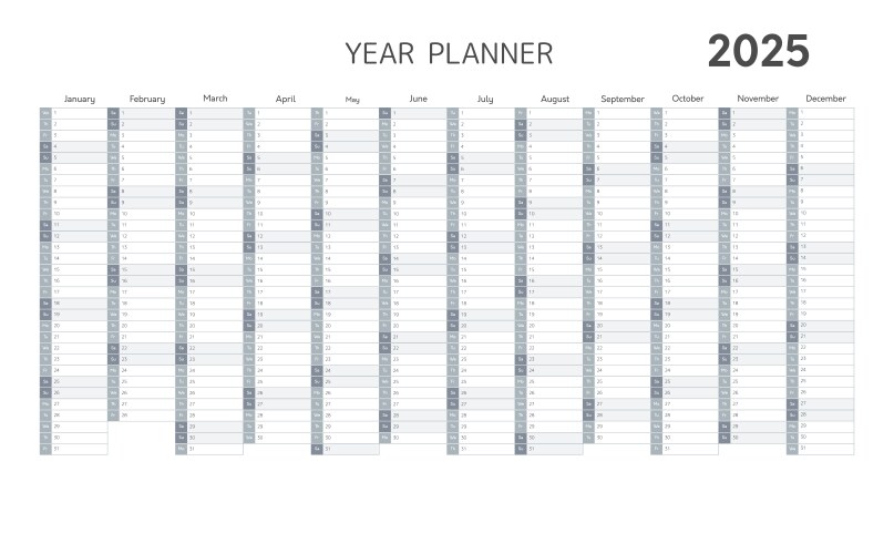 2025 Calendar Year Planner 