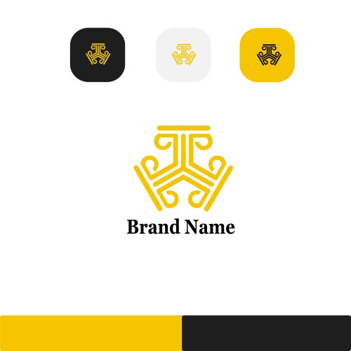 Law firm logo symbol of the premium justice Vector Image