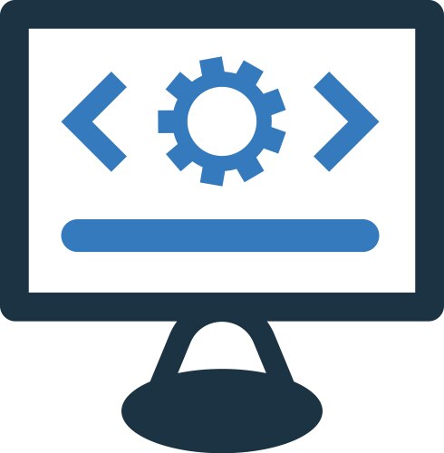 Web development icon simple editable graphics vector image