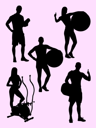 Athlete gesture silhouette Vector Image