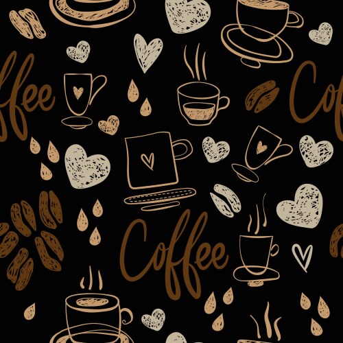 Tea seamless pattern Royalty Free Vector Image